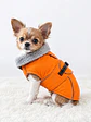 Chaqueta con forro polar perro pequeñoTalla S NARANJO GRIS - Miniatura 1