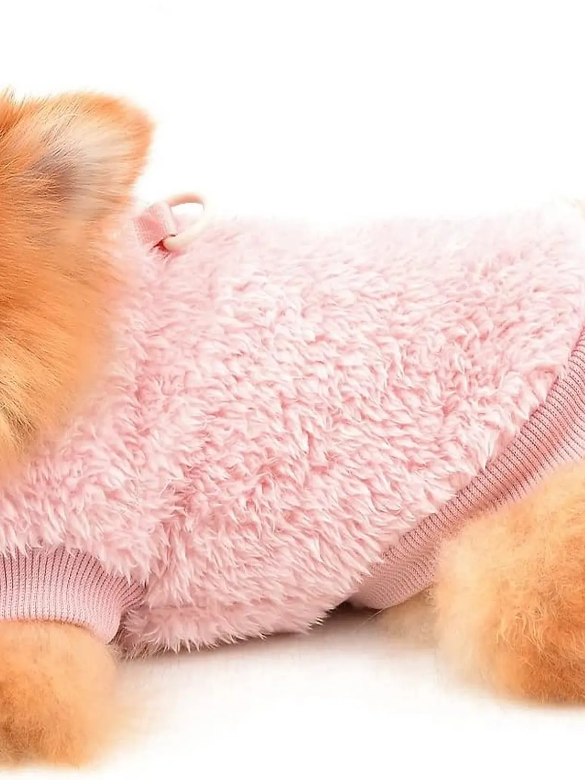 Polerón de sherpa para perro MINI color ROSA Talla L 3