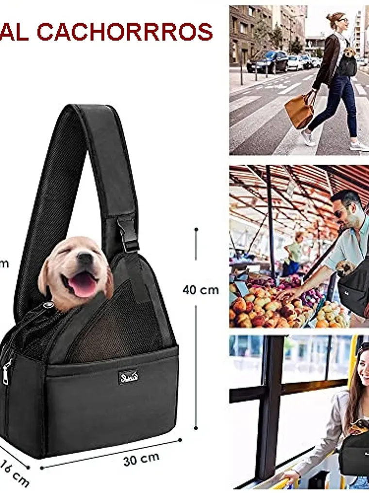 Bolso tipo morral de Tela para llevar mascota - Alternativas 13