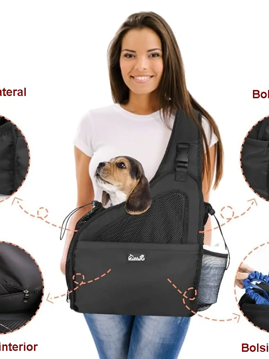 Bolso tipo morral de Tela para llevar mascota - Alternativas 14