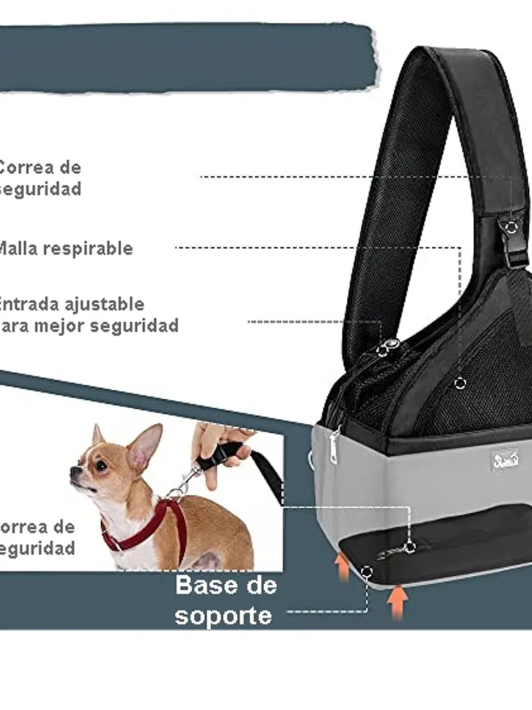Bolso tipo morral de Tela para llevar mascota - Alternativas 16