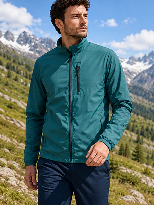 Cortaviento liviano portátil para hombre ideal trekking