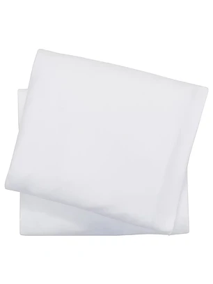 Set de 2 sábanas bajeras jersey para Colecho 82 x 51 x 3 cm BLANCO