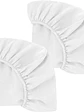 Set de 2 sábanas bajeras jersey para Colecho 82 x 51 x 3 cm BLANCO - Miniatura 3