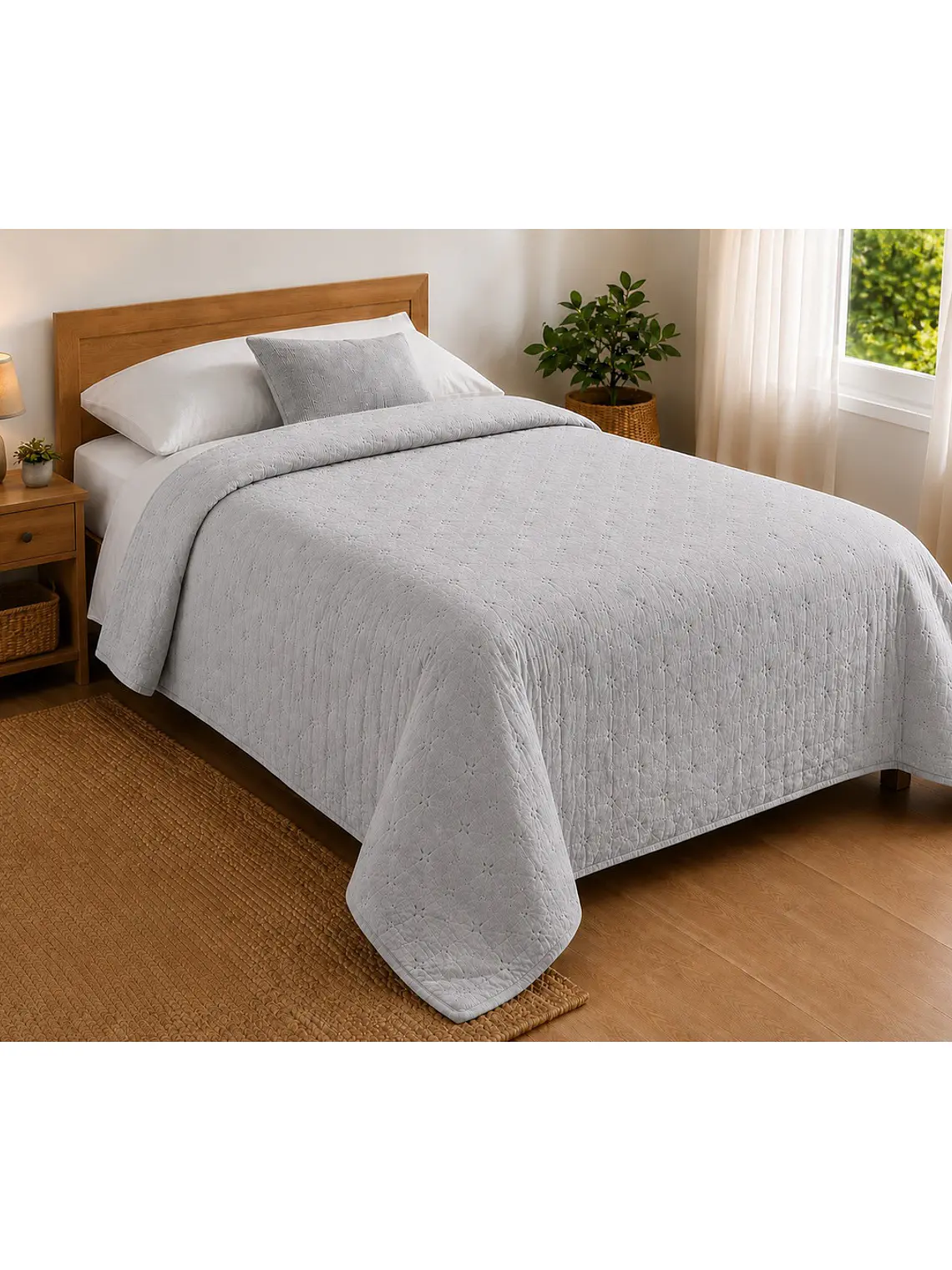 QUILT de verano 1 y media plazas 2 x 2.20 mt bordes largos-COLORES 4