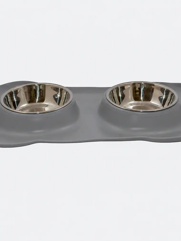 Plato doble de silicona y acero inoxidable 400 ml 7