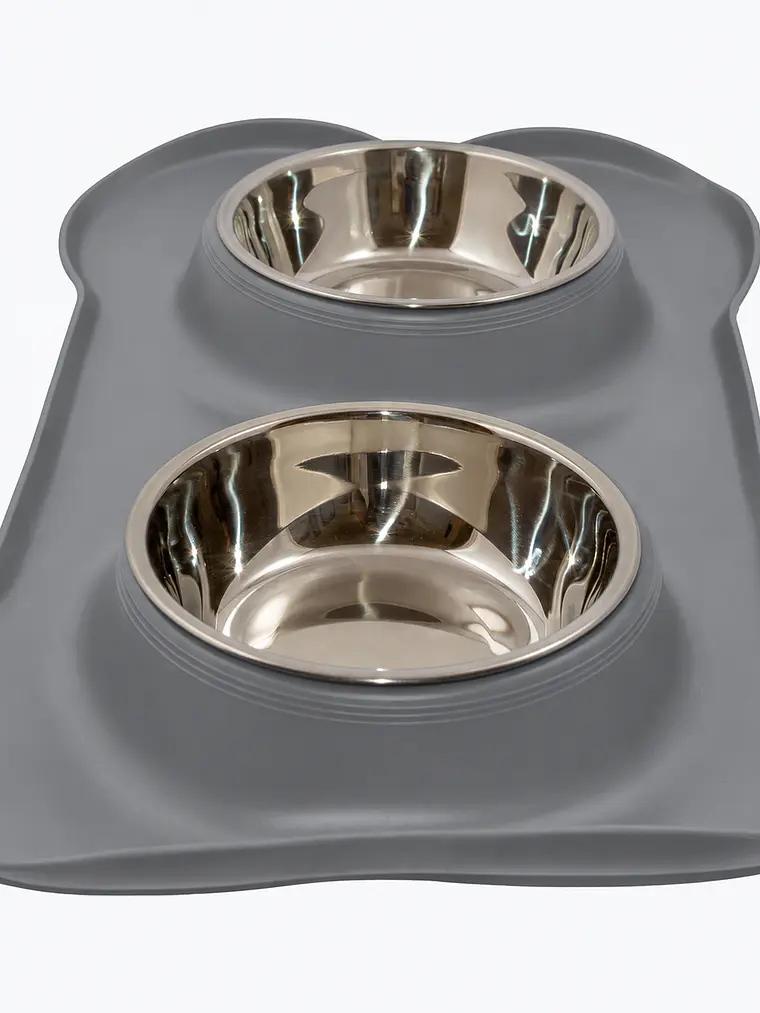 Plato doble de silicona y acero inoxidable 400 ml 9
