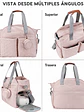 Bolso maternal rectangular muchos compartimientos Color Rosa - Miniatura 4