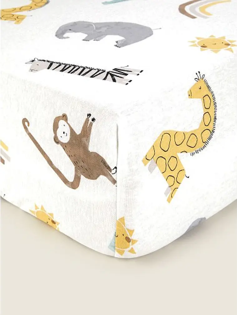 Set 2 sábanas bajeras jersey algodón para cuna 70x140x18cm -DISEÑOS 21