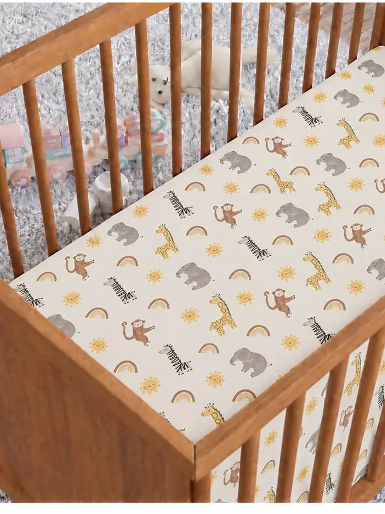 Set 2 sábanas bajeras jersey algodón para cuna 70x140x18cm -DISEÑOS 22