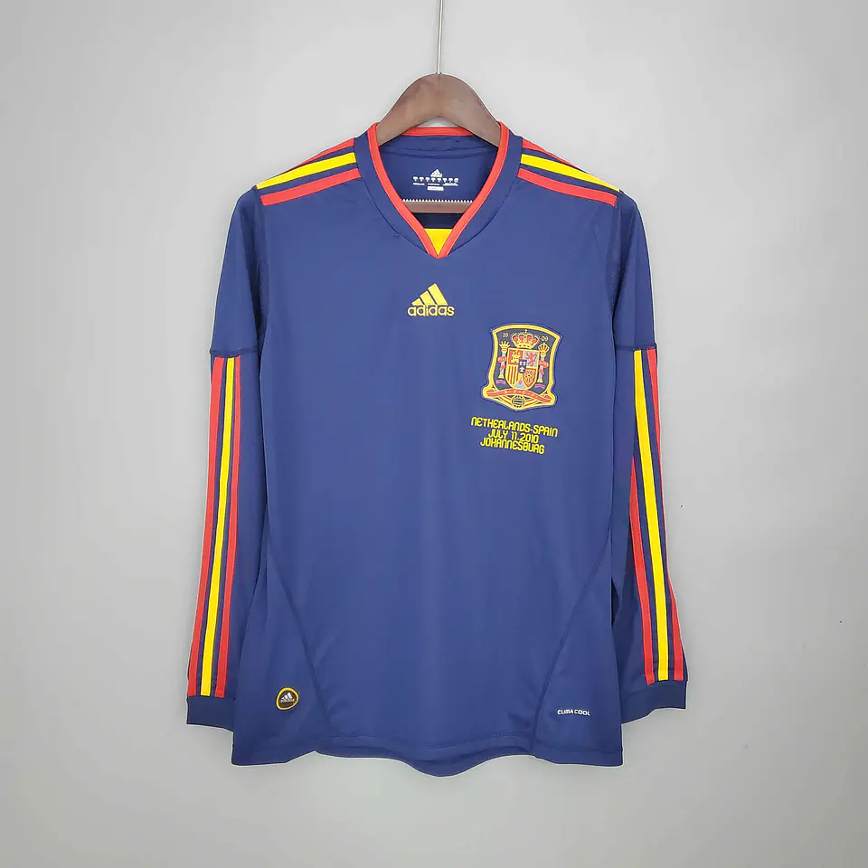 Espanha Away 2010 Manga Longa  2