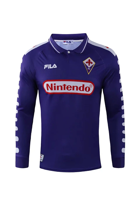 Fiorentina Home 1998 Manga Longa 