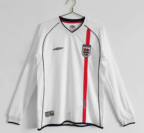 Inglaterra Home 2002 Manga Longa 
