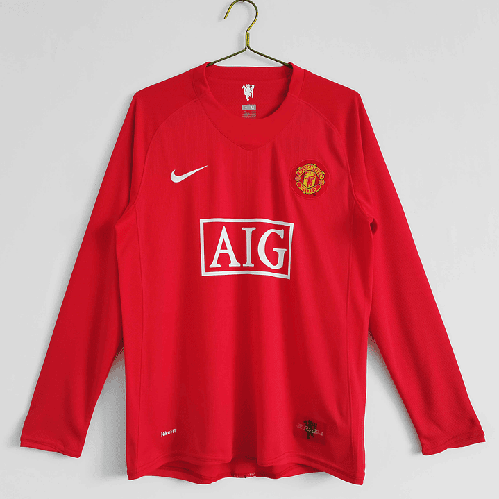 Manchester United Home 07/08 Manga Longa  1