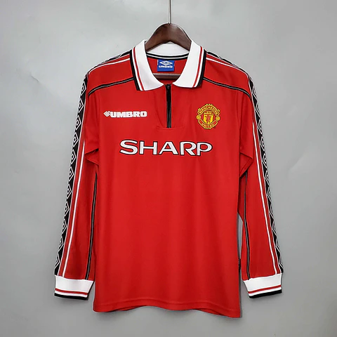 Manchester United Home 98/99 Manga Longa 