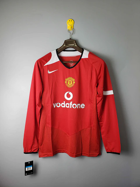 Manchester United Home 2005 Manga Longa 
