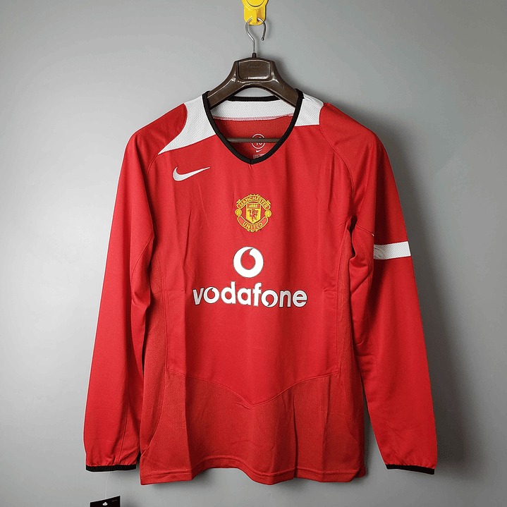 Manchester United Home 2005 Manga Longa  1