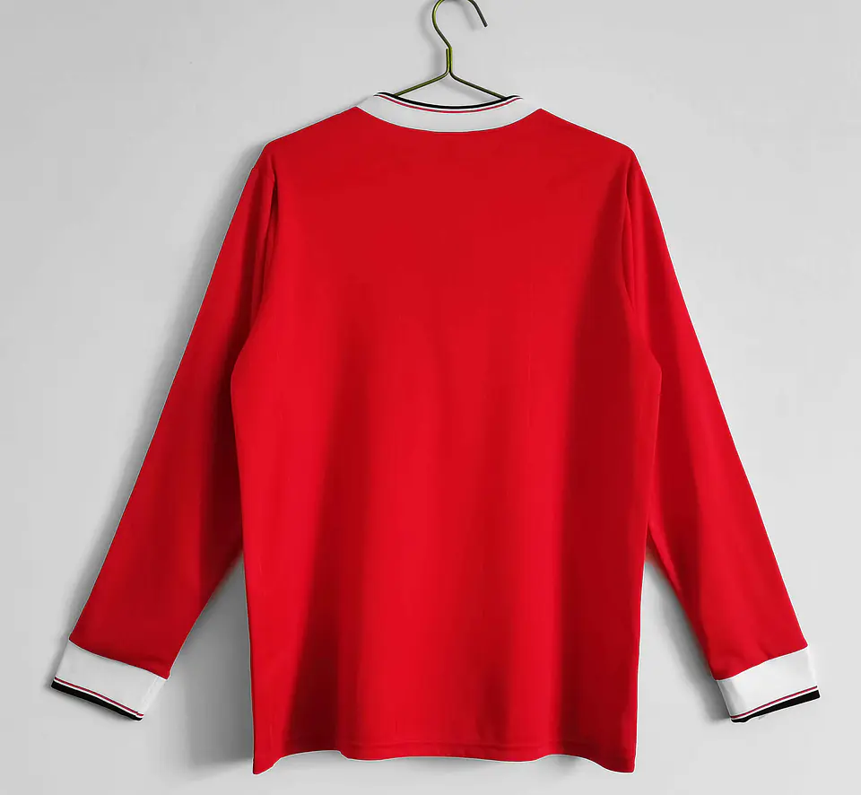 Manchester United Home 1983 Maga Longa  2