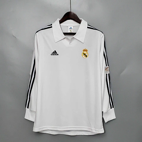 Real Madrid Home 2002 Manga Longa 