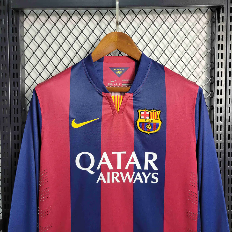 Barcelona Home 14/15 Manga Longa  3