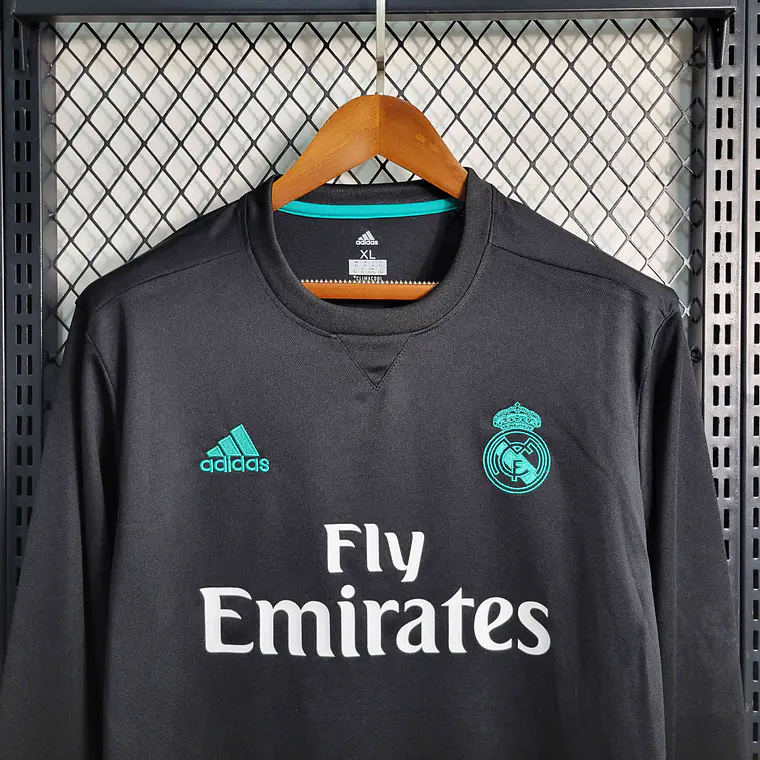 Real Madrid Away 17/18 Manga Longa  3