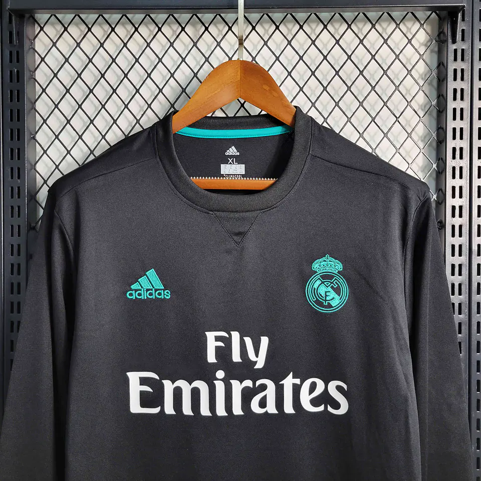 Real Madrid Away 17/18 Manga Longa  3