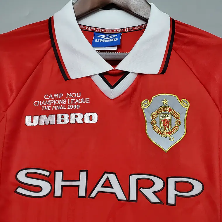 Manchester United Home 99/00 Manga Longa 3