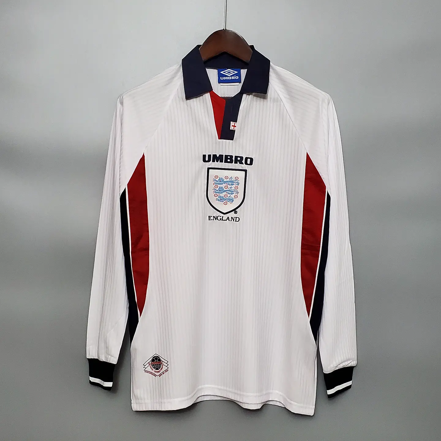 Inglaterra Home 1998 Manga Longa 1
