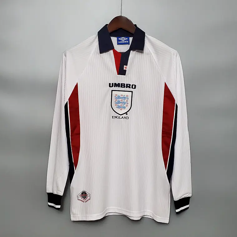 Inglaterra Home 1998 Manga Longa 1