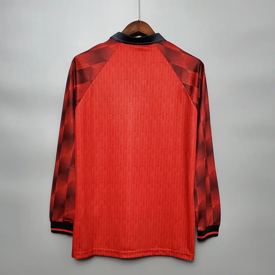 Manchester United Home 1996 Manga Longa 2