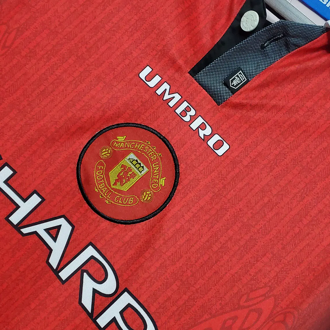 Manchester United Home 1996 Manga Longa 5