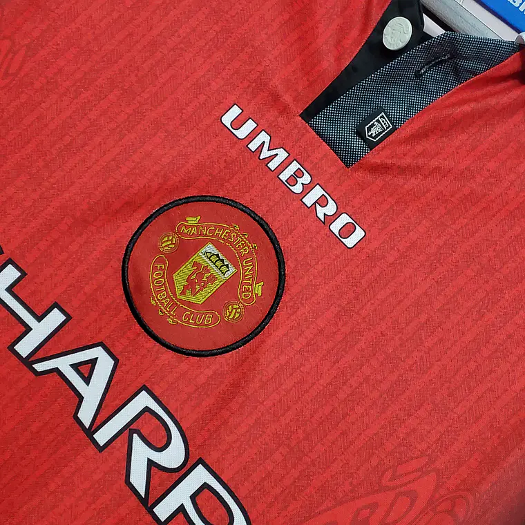 Manchester United Home 1996 Manga Longa 5