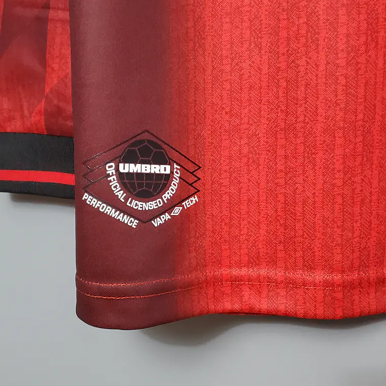 Manchester United Home 1996 Manga Longa 8