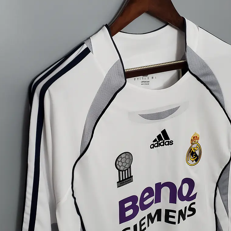 Real Madrid Home 06/07 Manga Longa 4