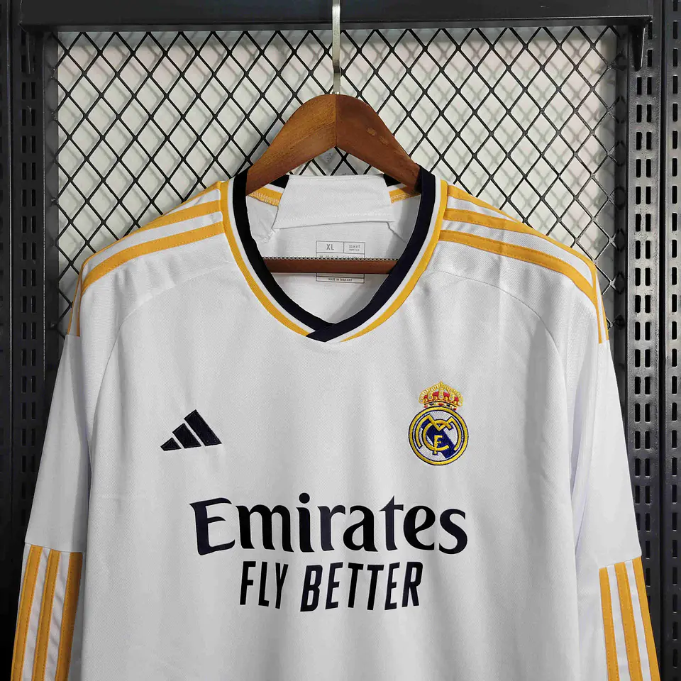 Real Madrid Home 23/24 Manga Longa  4