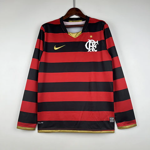 Flamengo Home 08/09 Manga Longa
