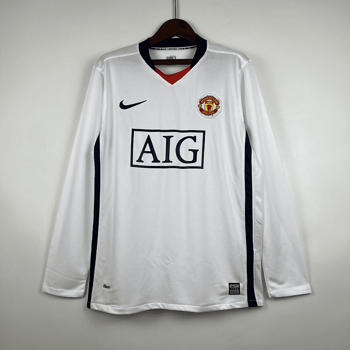 Manchester United Away 08/09 Manga Longa 1