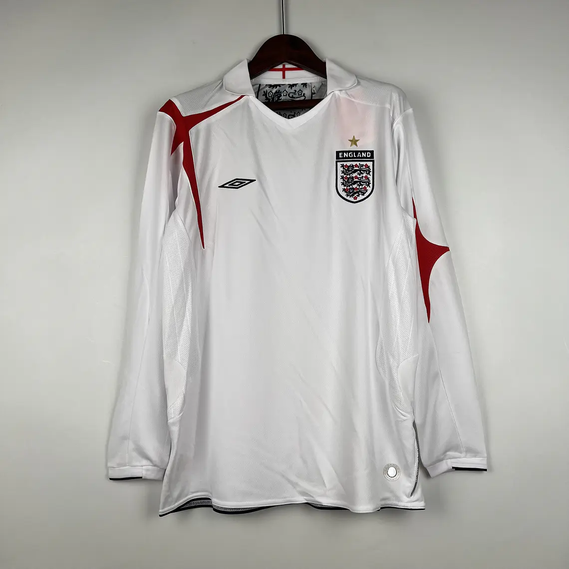 Inglaterra Home 2006 Manga Longa 1