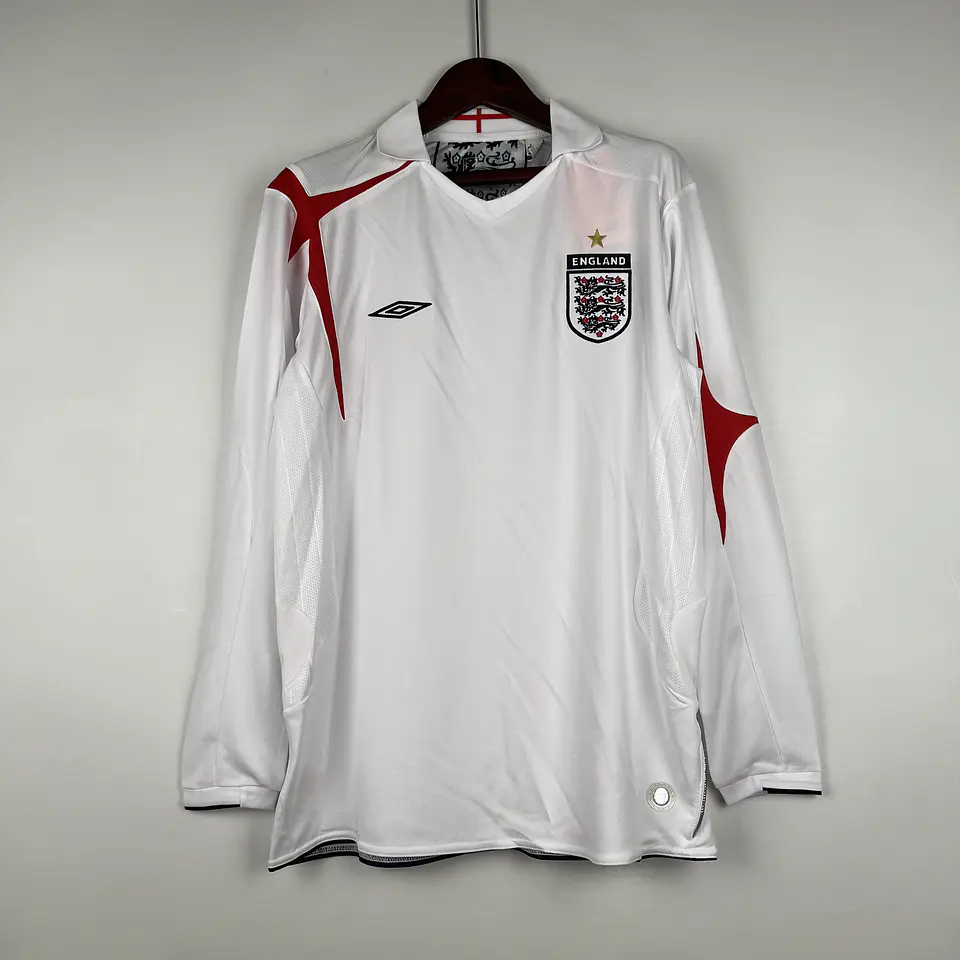 Inglaterra Home 2006 Manga Longa 1