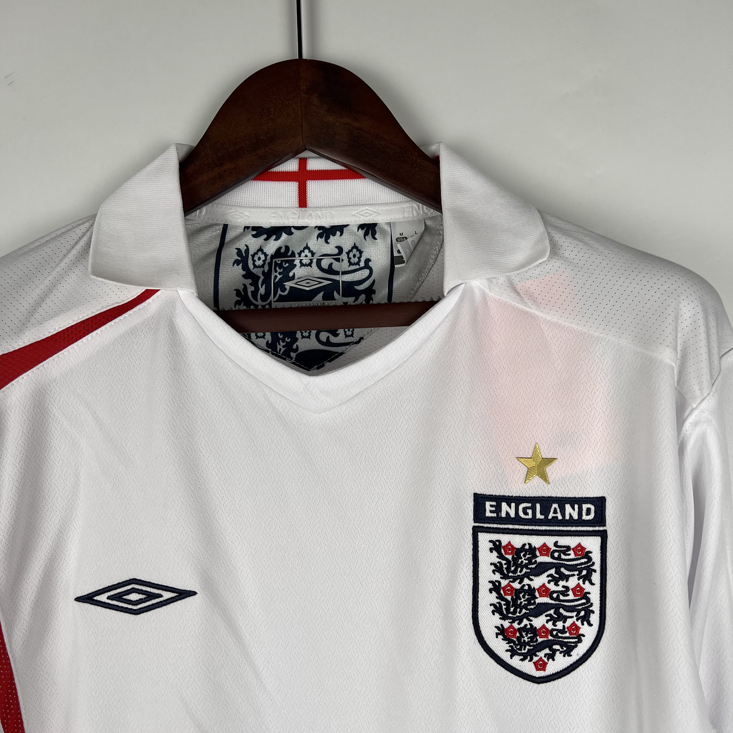 Inglaterra Home 2006 Manga Longa 2