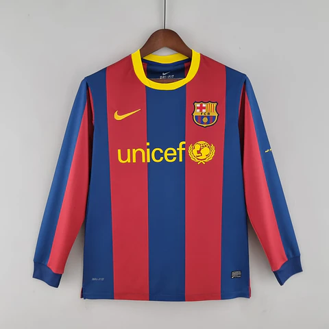 Barcelona Home 10/11 Manga Longa