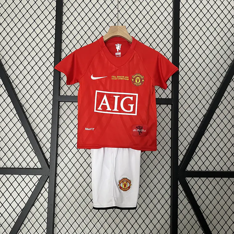 Manchester United Home 07/08 Kit Criança 2