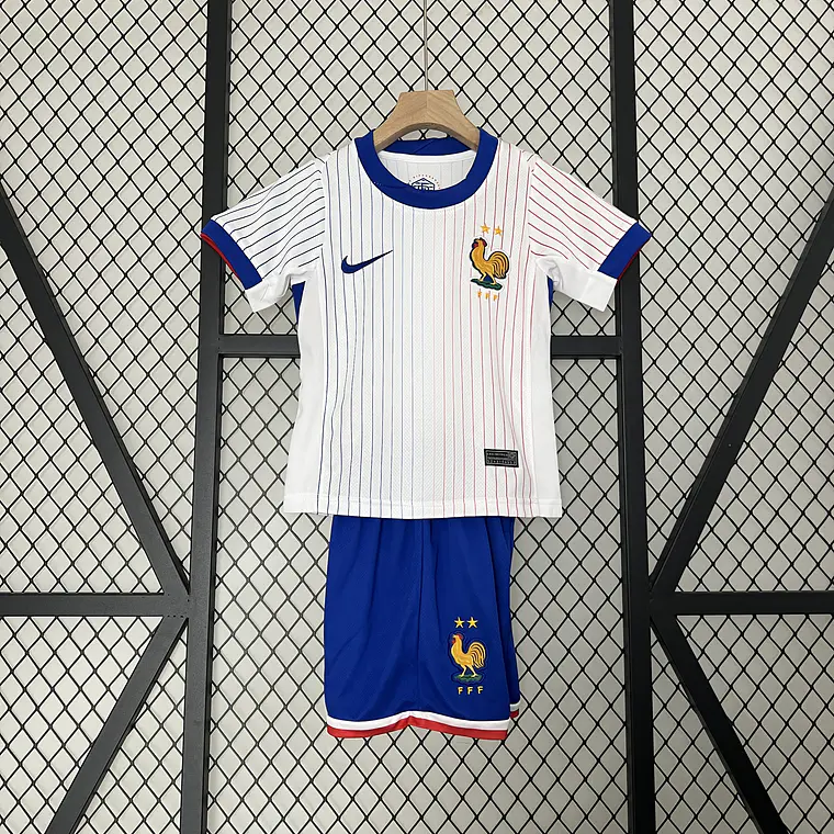 França Away Euro 2024 Kit Criança 2