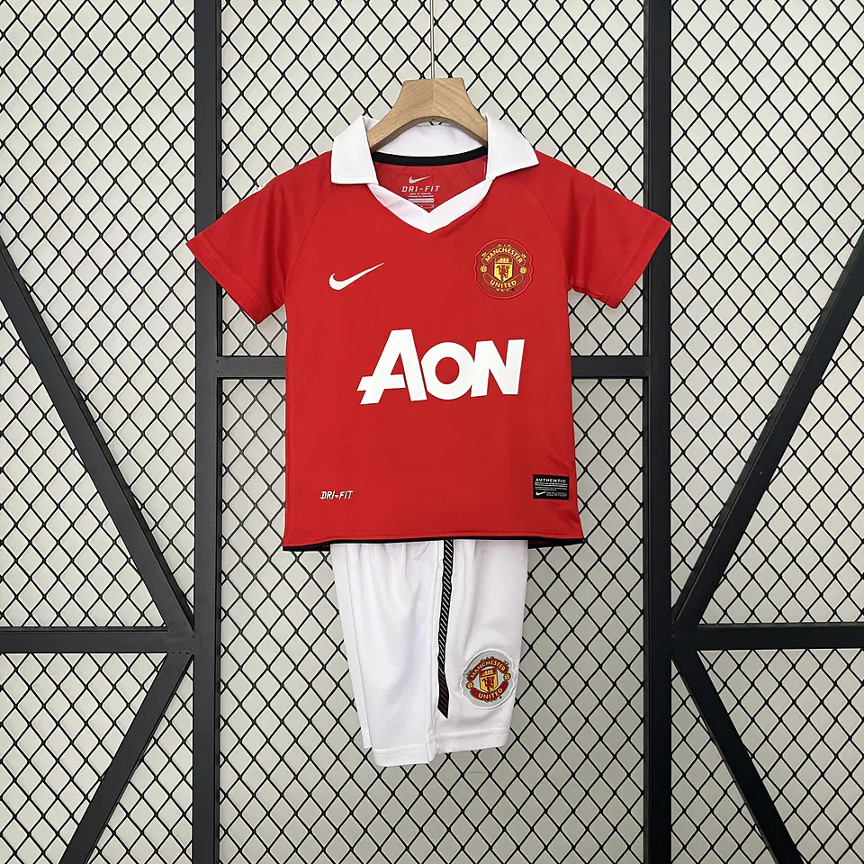 Manchester United Home 10/11 Kit-Criança 1