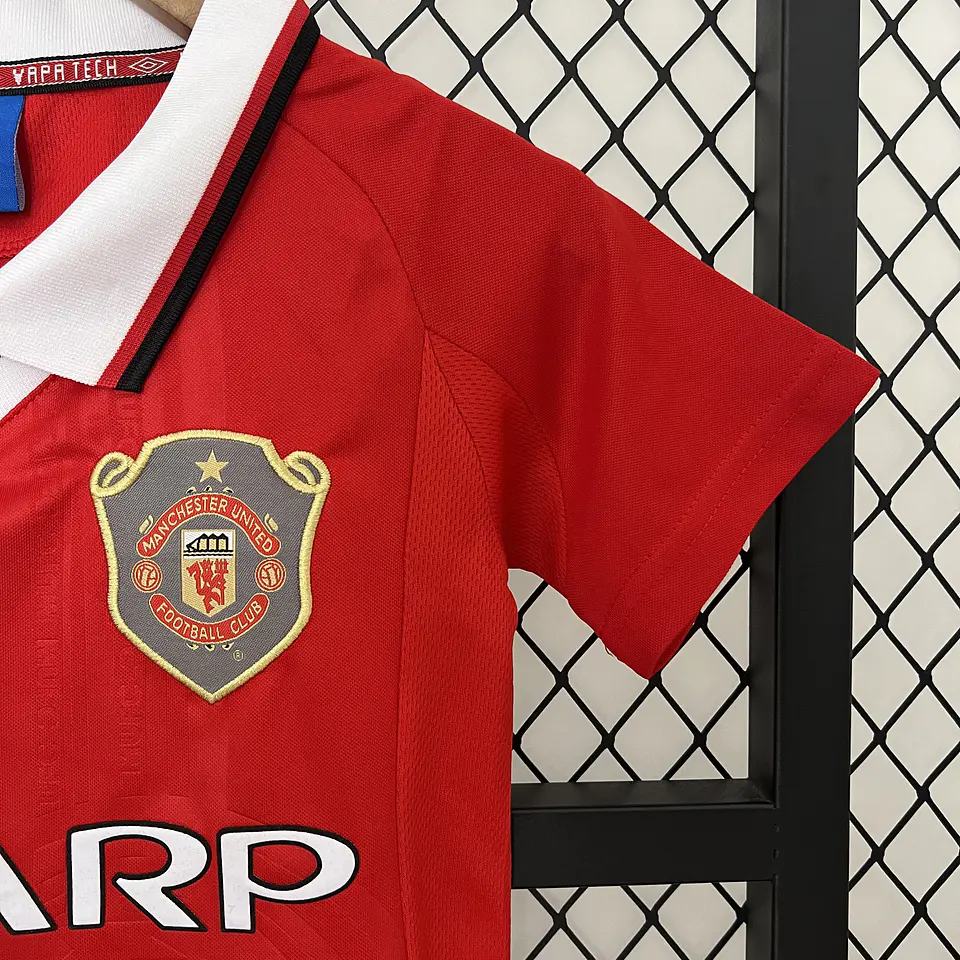 Manchester United Home 99/00 Kit-Criança 4