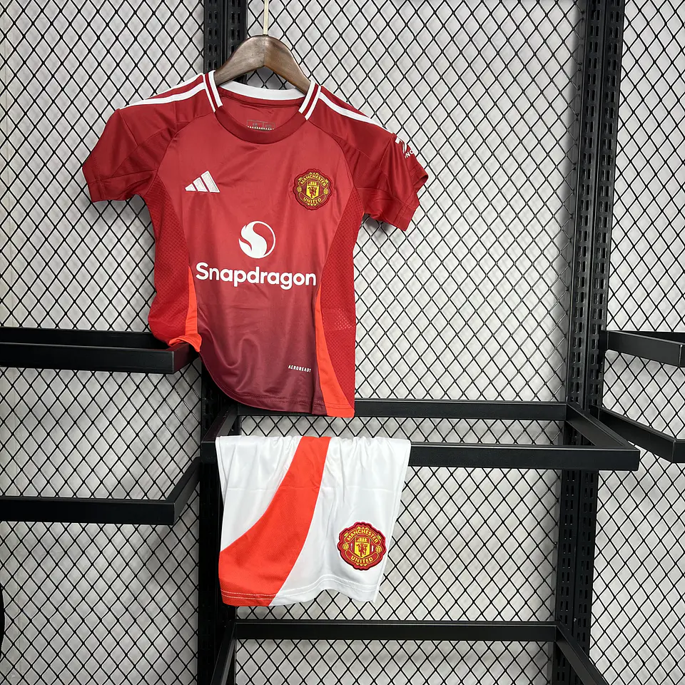 Manchester United Home Kit-Criança 24/25 5