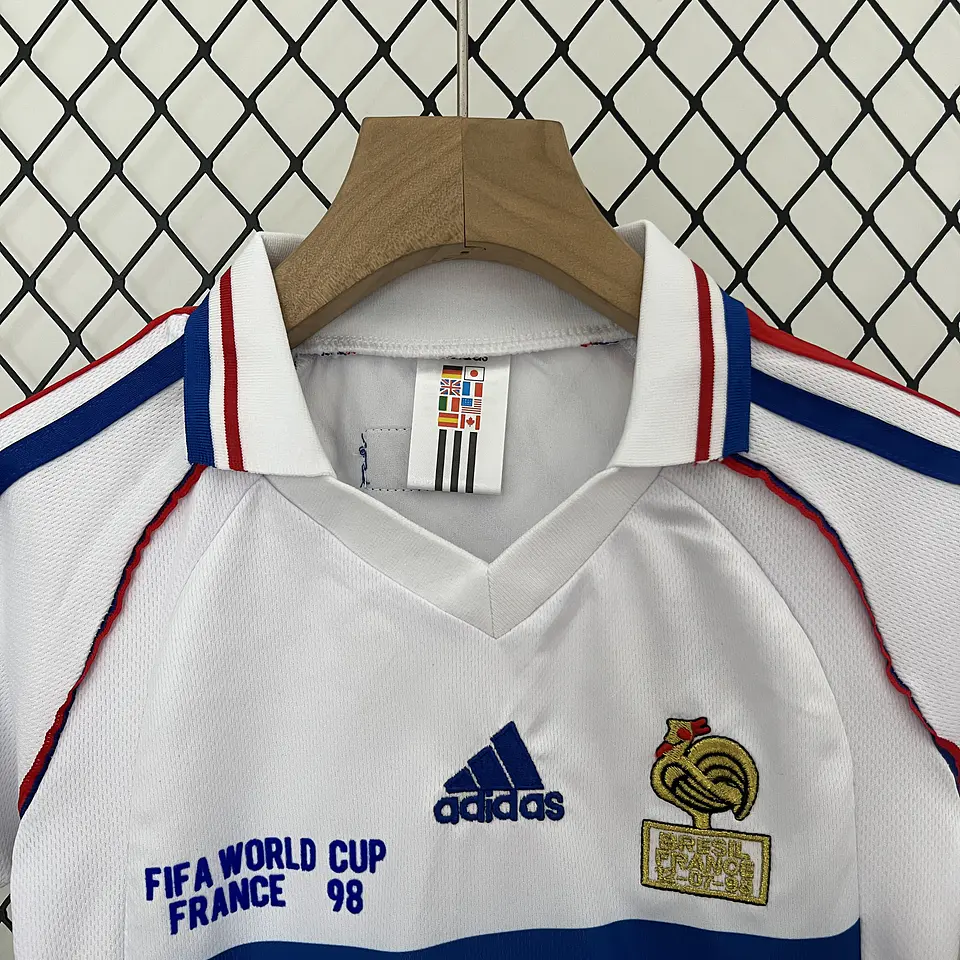França Away 1998 Kit Criança 3