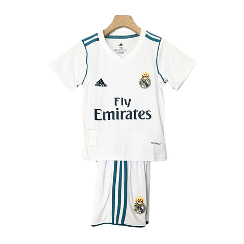 Real Madrid Home 17/18 Kit Criança