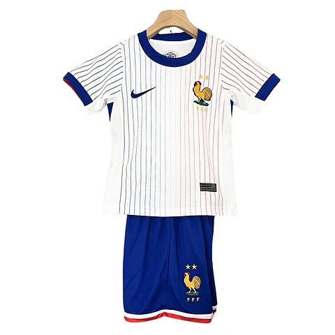 França Away Euro 2024 Kit Criança