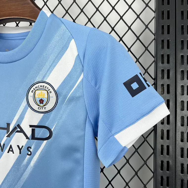 Manchester City Home 25/26 Kit Criança 6